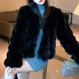 ブラック | 羽織るだけでリッチな気分に ファーショートコート ファー | Riff