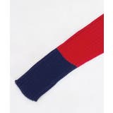 ビタミンカラーの配色が可愛い バイカラーVネックリブニット ショート丈 | Riff | 詳細画像21