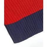 ビタミンカラーの配色が可愛い バイカラーVネックリブニット ショート丈 | Riff | 詳細画像22