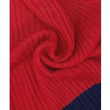 ビタミンカラーの配色が可愛い バイカラーVネックリブニット ショート丈 | Riff | 詳細画像23