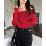 華奢見え オフショルリブニット リブ編み | Riff | 詳細画像15 