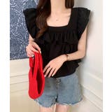 360°どこから見ても可愛い フリルトップス ノースリーブ | Riff | 詳細画像10 