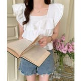 360°どこから見ても可愛い フリルトップス ノースリーブ | Riff | 詳細画像2 