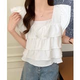 360°どこから見ても可愛い フリルトップス ノースリーブ | Riff | 詳細画像3 