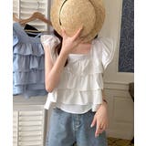 360°どこから見ても可愛い フリルトップス ノースリーブ | Riff | 詳細画像5 