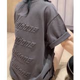ぷっくりとしたロゴがPOPなデザイン Tシャツ ロゴエンボス加工 | Riff | 詳細画像4