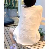 ホワイト | ぷっくりとしたロゴがPOPなデザイン Tシャツ ロゴエンボス加工 | Riff