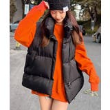 ブラック | 中綿ベスト ダウンベスト オーバーサイズ | Riff