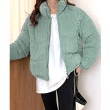 ブルーグリーン | コーデュロイ中綿ブルゾン ダウン ファイバー | Riff