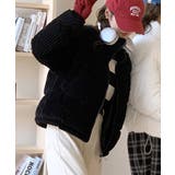 ブラック | コーデュロイ中綿ブルゾン ダウン ファイバー | Riff