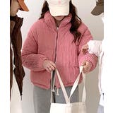 ピンク | コーデュロイ中綿ブルゾン ダウン ファイバー | Riff