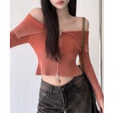 オフショルダー前ZIPトップス ニット オフショル | Riff | 詳細画像22 