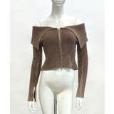 オフショルダー前ZIPトップス ニット オフショル | Riff | 詳細画像25 