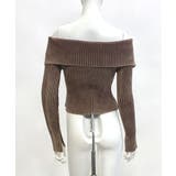 オフショルダー前ZIPトップス ニット オフショル | Riff | 詳細画像27 