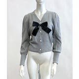 リボン付きVネックカーディガン ニットカーディガン パフスリーブ | Riff | 詳細画像21 