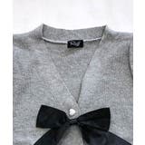 リボン付きVネックカーディガン ニットカーディガン パフスリーブ | Riff | 詳細画像24 