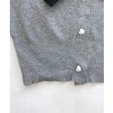 リボン付きVネックカーディガン ニットカーディガン パフスリーブ | Riff | 詳細画像25 