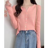 ラウンドネックリブカーディガン リブ編み ショート丈 | Riff | 詳細画像14 