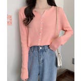 ラウンドネックリブカーディガン リブ編み ショート丈 | Riff | 詳細画像15 