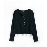 ラウンドネックリブカーディガン リブ編み ショート丈 | Riff | 詳細画像22 