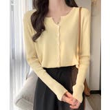 ラウンドネックリブカーディガン リブ編み ショート丈 | Riff | 詳細画像17 