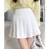 ホワイト | プリーツミニスカート インナーパンツ付き ショート丈スカート | Riff