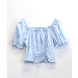 袖リボンスクエアネックトップス レースアップ パフスリーブ | Riff | 詳細画像40 