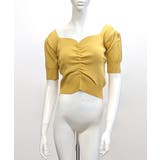 シャーリング半袖サマーニット ハートネック パフスリーブ | Riff | 詳細画像38