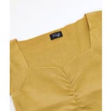 シャーリング半袖サマーニット ハートネック パフスリーブ | Riff | 詳細画像41