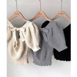 後ろリボントップス スクエアネック半袖ニット サマーニット | Riff | 詳細画像17 