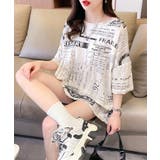 英字Tシャツ 英字ロゴ ニュースペーパー | Riff | 詳細画像2 