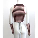 アームウォーマー付き トップス ボーダー | Riff | 詳細画像22 