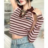 アームウォーマー付き トップス ボーダー | Riff | 詳細画像5 