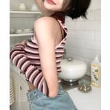 アームウォーマー付き トップス ボーダー | Riff | 詳細画像6 