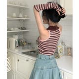 アームウォーマー付き トップス ボーダー | Riff | 詳細画像9 