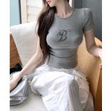 ロゴラインストーン Tシャツ ロゴプリント | Riff | 詳細画像12 