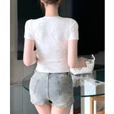 ロゴラインストーン Tシャツ ロゴプリント | Riff | 詳細画像4 