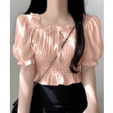 オフショルダーシャーリングトップス フリル パフスリーブ | Riff | 詳細画像15