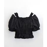 オフショルダーシャーリングトップス フリル パフスリーブ | Riff | 詳細画像23
