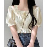 オフショルダーシャーリングトップス フリル パフスリーブ | Riff | 詳細画像5