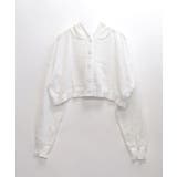 シアーニットカーディガン ボタンフード ショート丈 | Riff | 詳細画像14 