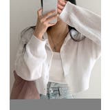 シアーニットカーディガン ボタンフード ショート丈 | Riff | 詳細画像2 