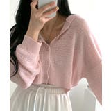 シアーニットカーディガン ボタンフード ショート丈 | Riff | 詳細画像9 