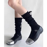 ブラック | [2タイプ] シアーソックス リボン | Riff