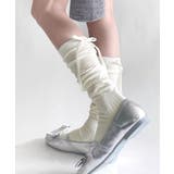 アイボリー | [2タイプ] シアーソックス リボン | Riff