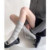 グレー | シアーハイソックス リボン 靴下 | Riff
