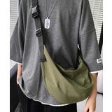 カーキ | ナイロンショルダーバッグ メッセンジャーバッグ ハーフムーンバッグ | Riff