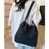 ブラック | ドロストショルダートートバッグ キャンバスバッグ ハンドバッグ | Riff