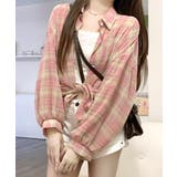 シアーチェックシャツ シースルー 羽織り | Riff | 詳細画像8