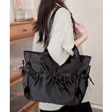 ブラック | リボンサテントートバッグ 推し活バッグ 痛バッグ | Riff